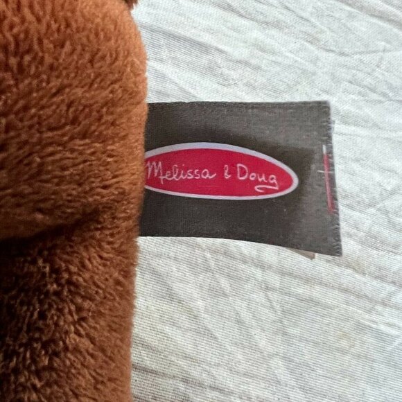 Melissa & Doug Bandit Puppy Dog Plush Brown Patches Cute Soft Stuffed Animal 6” - Picture 5 of 5
